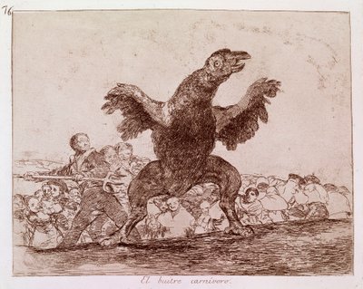 I disastri della guerra: Il avvoltoio carnivoro da Francisco de Goya