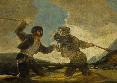 Duello con le clave... (dipinto su tela) da Francisco Jose de Goya y Lucientes