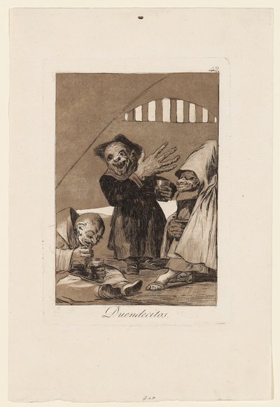 Duendecitos, tavola da "Los Caprichos" da Francisco de Goya