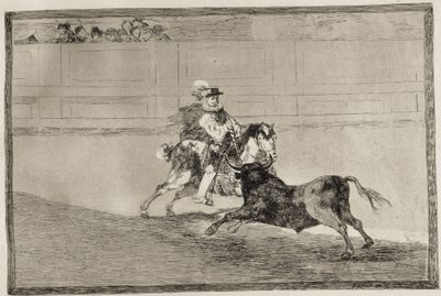 GOYA Y LUCIENTES, Francisco de (1746-1828). Un cavaliere spagnolo a cavallo nell