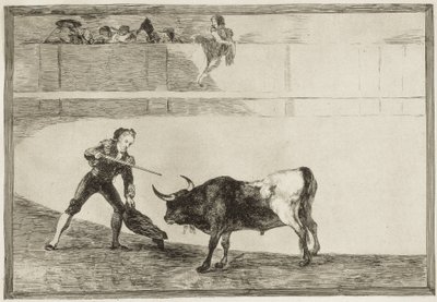 GOYA Y LUCIENTES, Francisco de (1746-1828). Pedro Romero che uccide il toro fermo. 1816. (25,1 x 35,9 cm). ROMERO, Pedro (1754-1839). Torero spagnolo. Tavola 30 di 