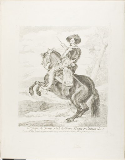 Gaspar de Guzman, Conte Duca di Olivares da Francisco Jose de Goya y Lucientes