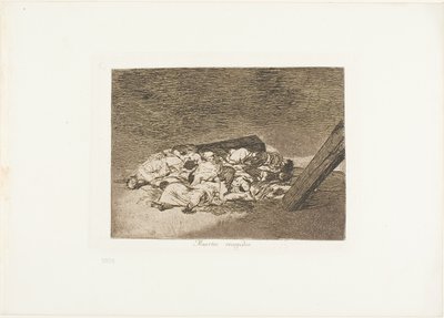 Raccolta dei morti, tavola 63 da I disastri della guerra da Francisco Jose de Goya y Lucientes