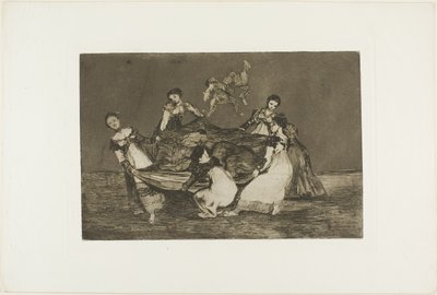 Più pesante di un asino morto, tavola uno da Los Proverbios da Francisco Jose de Goya y Lucientes