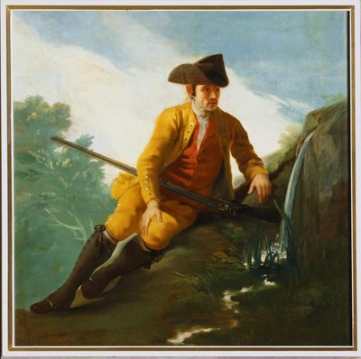 Cacciatore seduto presso una fontana ... (dipinto su tela) da Francisco Jose de Goya y Lucientes
