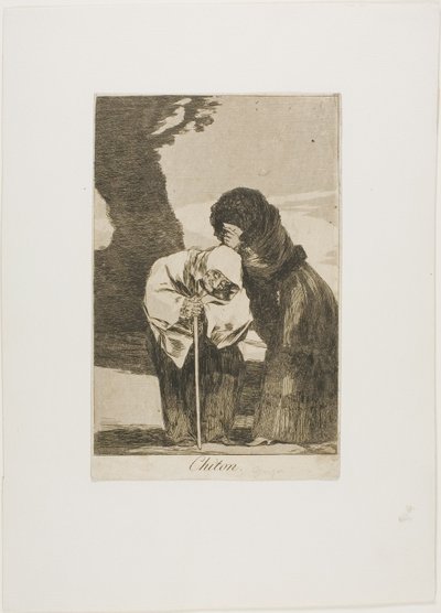 Silenzio, tavola 28 da Los Caprichos da Francisco Jose de Goya y Lucientes