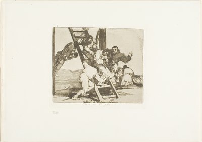 È un passo difficile!, piatto 14 da I disastri della guerra da Francisco Jose de Goya y Lucientes