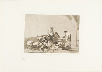 Non serve a nulla gridare, piatto 58 da I disastri della guerra da Francisco Jose de Goya y Lucientes
