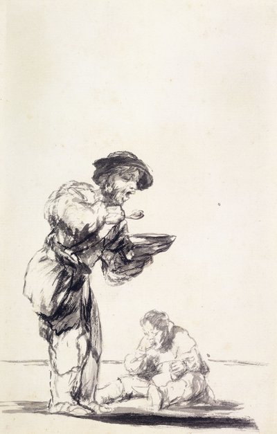 La Bouillie: Mendicanti che Mangiano Purè da Francisco de Goya