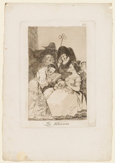 La Filiacion, tavola da "Los Caprichos", 1799 da Francisco de Goya
