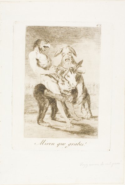 Guarda Quanto Sono Solenni!, tavola 63 da Los Caprichos da Francisco Jose de Goya y Lucientes