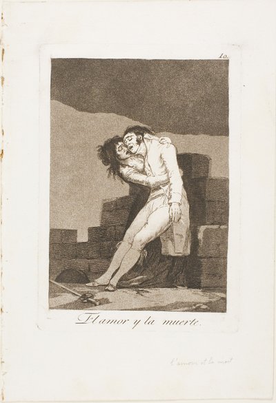 Amore e Morte, tavola dieci da Los Caprichos da Francisco Jose de Goya y Lucientes