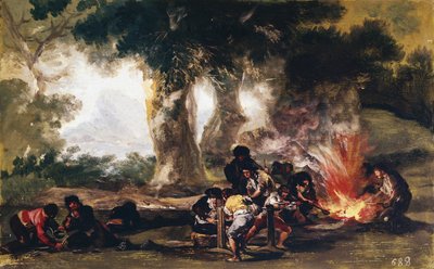 Fabbricazione di palline nella Sierra de Tardienda da Francisco de Goya
