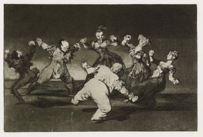 Follia allegra (Disparate alegre), Tavola 12 da "Los Proverbios", c.1819-24 da Francisco de Goya