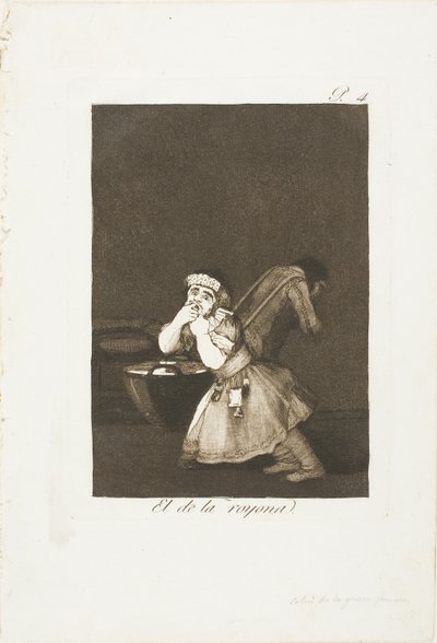 Il figlio della tata, quarto piatto da Los Caprichos da Francisco Jose de Goya y Lucientes