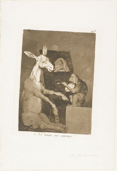 Né più né meno, tavola 41 da Los Caprichos da Francisco Jose de Goya y Lucientes