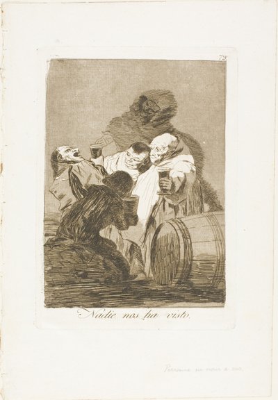 Nessuno ci ha visti, tavola 79 da Los Caprichos da Francisco Jose de Goya y Lucientes