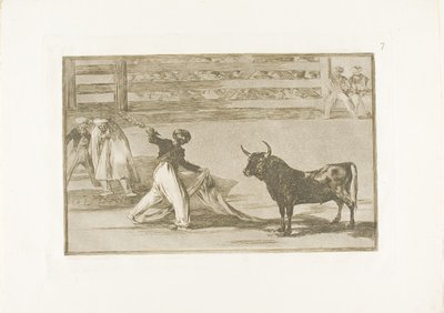 Origine degli arpioni o banderillas, tavola sette da L