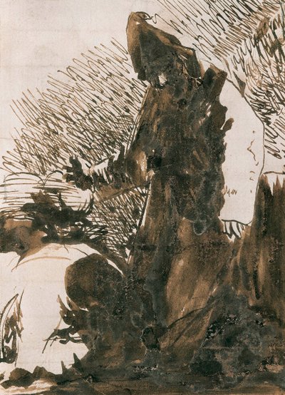 Personaggi che si prostrano davanti a un monaco da Francisco Jose de Goya y Lucientes