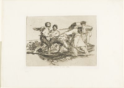 Giusto o Sbagliato, tavola due da I Disastri della Guerra da Francisco Jose de Goya y Lucientes