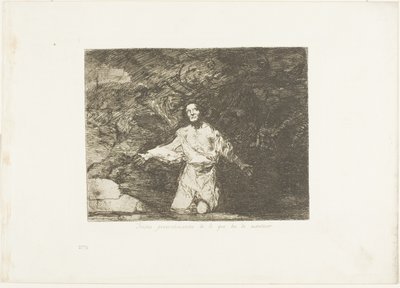 Tristi presagi di ciò che sta per accadere, tavola uno da I disastri della guerra da Francisco Jose de Goya y Lucientes