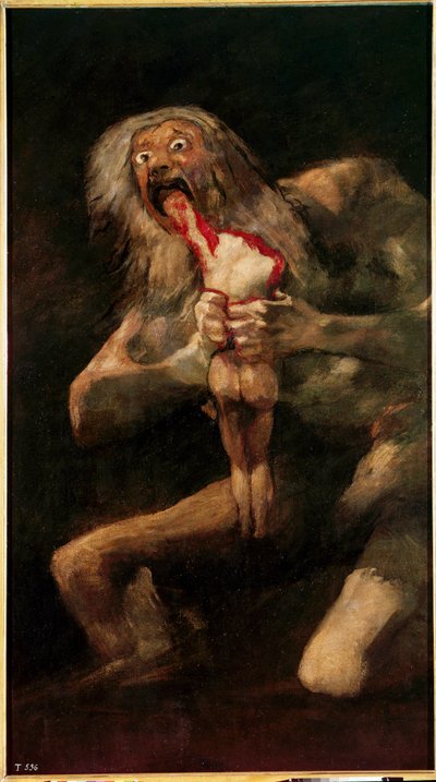 Saturno che divora suo figlio da Francisco Jose de Goya y Lucientes