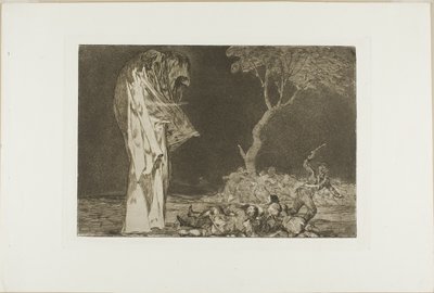 Soldati spaventati da un fantasma, da Disparates, pubblicato come tavola 2 in Los Proverbios da Francisco Jose de Goya y Lucientes