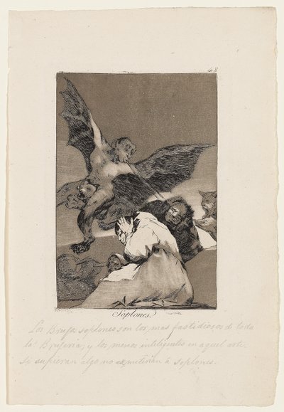 Soplones, tavola da "Los Caprichos" da Francisco de Goya