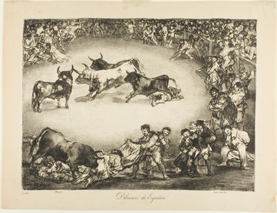 Spettacolo spagnolo, da I tori di Bordeaux da Francisco Jose de Goya y Lucientes