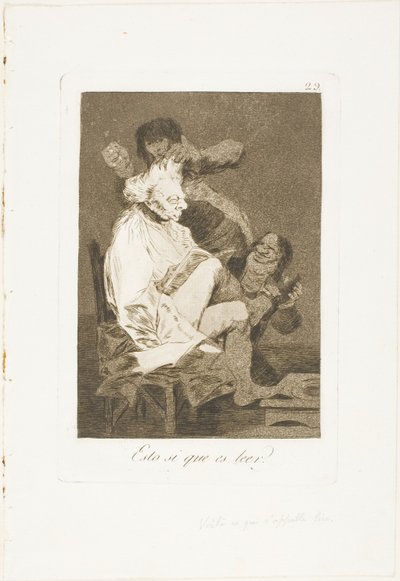 Questo è certamente essere capaci di leggere, tavola 29 da Los Caprichos da Francisco Jose de Goya y Lucientes
