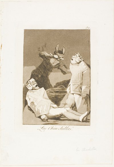 I cincillà, tavola 50 da Los Caprichos da Francisco Jose de Goya y Lucientes