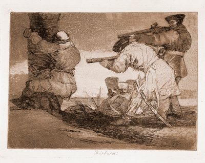I disastri della guerra: Barbari! da Francisco de Goya