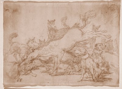I disastri della guerra: Si difende bene (disegno preparatorio) da Francisco de Goya