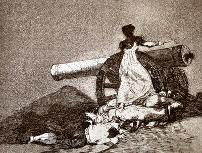 I disastri della guerra: Que Valor! (Che coraggio) (dettaglio) da Francisco Jose de Goya y Lucientes