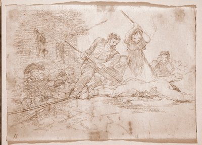 I disastri della guerra: Marmaglia (disegno preparatorio) da Francisco de Goya