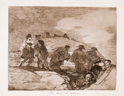I disastri della guerra: Non conoscono la strada da Francisco de Goya
