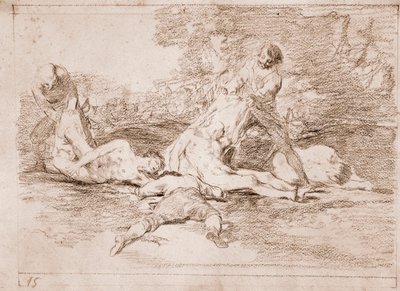 I disastri della guerra: Ne approfittano (disegno preparatorio) da Francisco de Goya