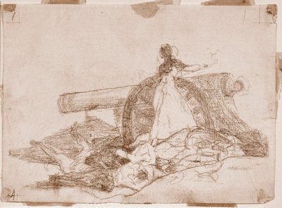 I disastri della guerra: Che coraggio! (disegno preparatorio) da Francisco de Goya