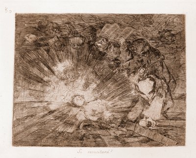 I disastri della guerra: Risorgerà? (incisione da disegno preparatorio) da Francisco de Goya