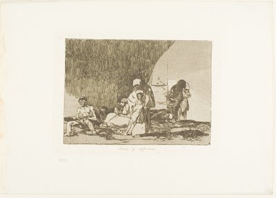 I sani e i malati, tavola 57 da I disastri della guerra da Francisco Jose de Goya y Lucientes