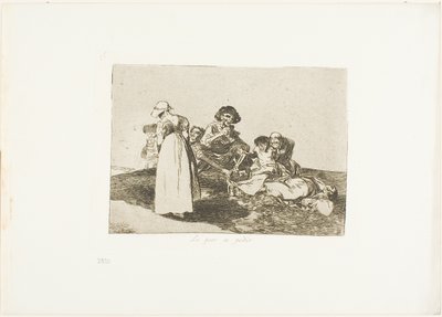 Il peggio è mendicare, tavola 55 da I disastri della guerra da Francisco Jose de Goya y Lucientes