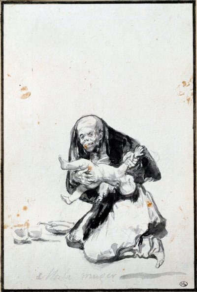 La cattiva donna (Mala mujer) da Francisco de Goya