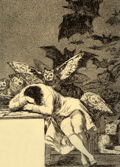 Il sonno della ragione genera mostri (Capriccio 43) da Francisco Jose de Goya y Lucientes