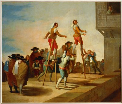 I trampoliCartoon per un arazzo al Prado ... (dipinto su tela) da Francisco Jose de Goya y Lucientes