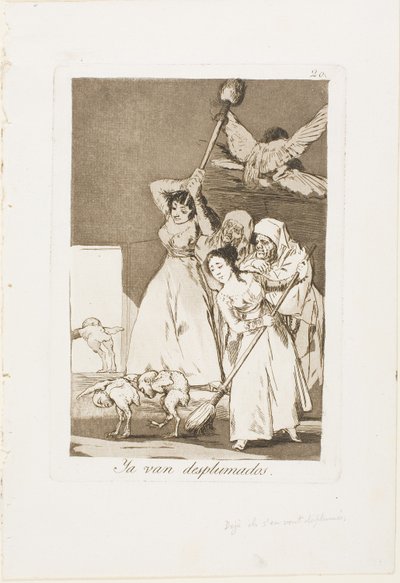 Eccoli spennati, tavola 20 da Los Caprichos da Francisco Jose de Goya y Lucientes