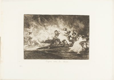Fuggono attraverso le fiamme, tavola 41 da I disastri della guerra da Francisco Jose de Goya y Lucientes