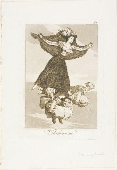 Sono Volati Via, tavola 61 da Los Caprichos (Capricci) da Francisco Jose de Goya y Lucientes
