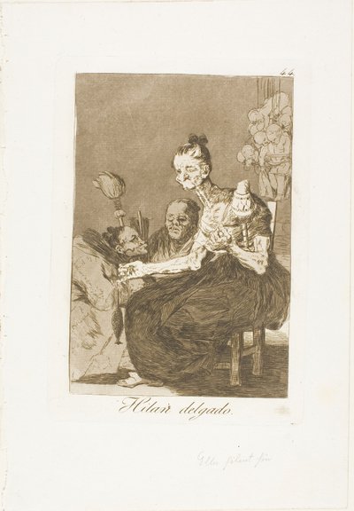 Filano finemente, tavola 44 da Los Caprichos da Francisco Jose de Goya y Lucientes