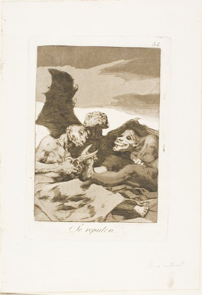 Si abbelliscono, tavola 51 da Los Caprichos da Francisco Jose de Goya y Lucientes