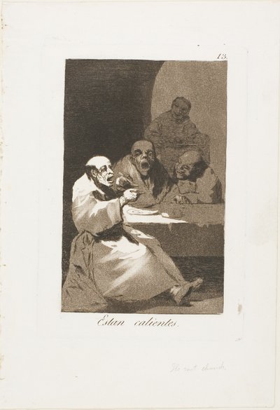 Sono caldi, tavola 13 da Los Caprichos da Francisco Jose de Goya y Lucientes